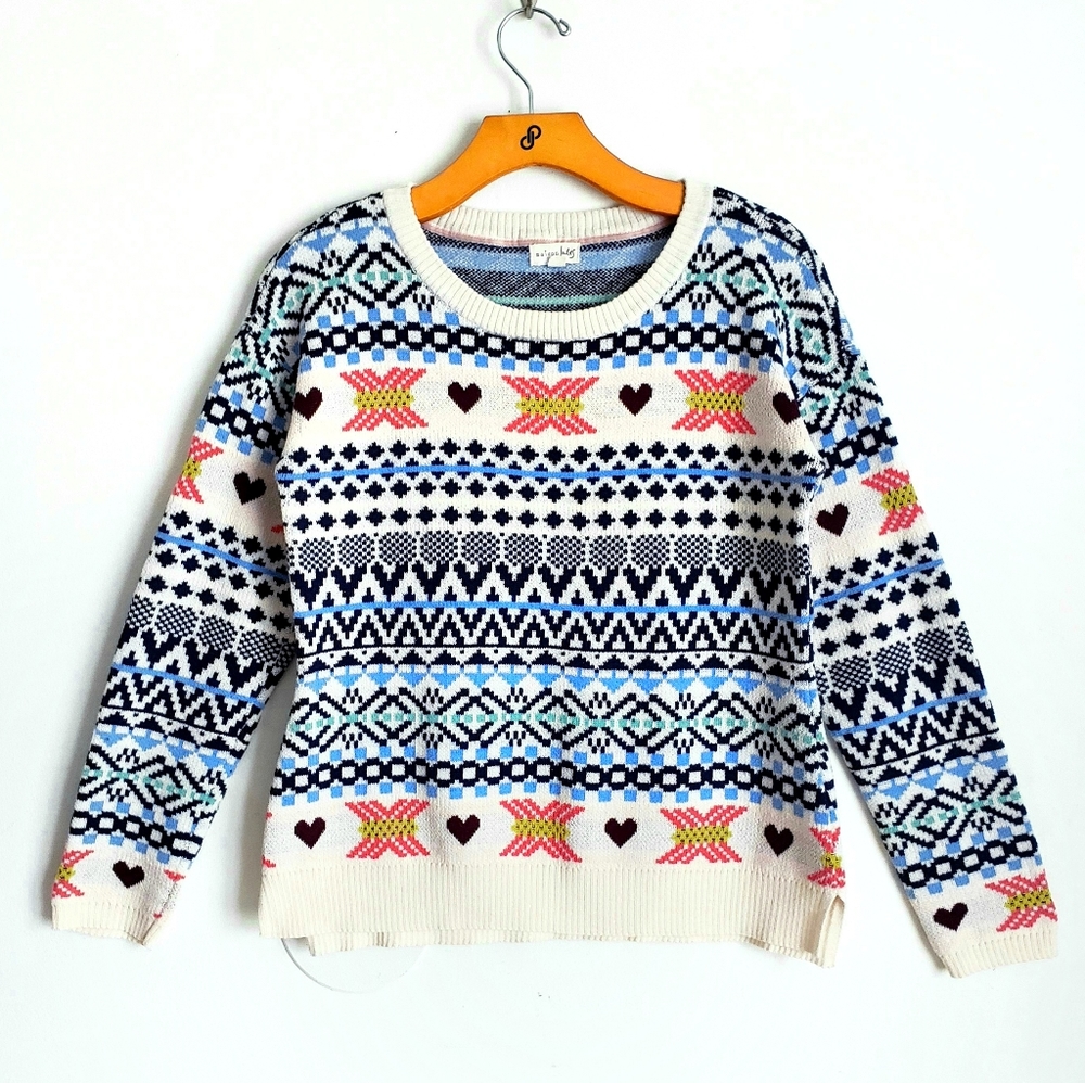 Heart Print Sweater